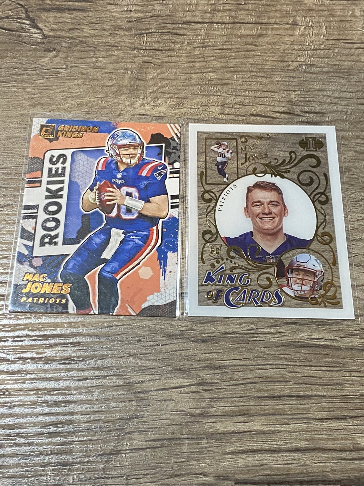 2021 Donruss, Illusions Football Mac Jones RC lot. Gridiron Kings, King