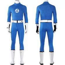The Fantastic Four First Steps Mister Cosplay Jumpsuit Fantastic 4 Blue Costume