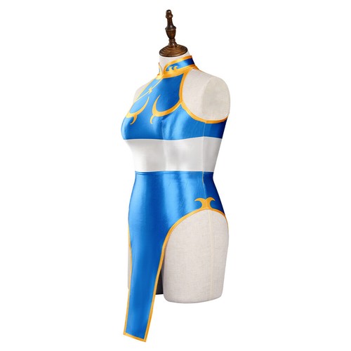 Plus Size Street Fighter SF Chun-Li Cheongsam Swimsuit Cosplay Costume Big Size - Bild 5 von 25