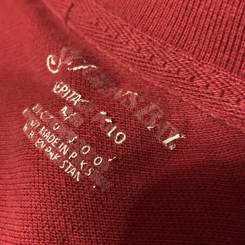 St. John's Bay Basic Solid Red Men's Button Up Casual Heritage Polo Shirt Sz M - Picture 3 of 6