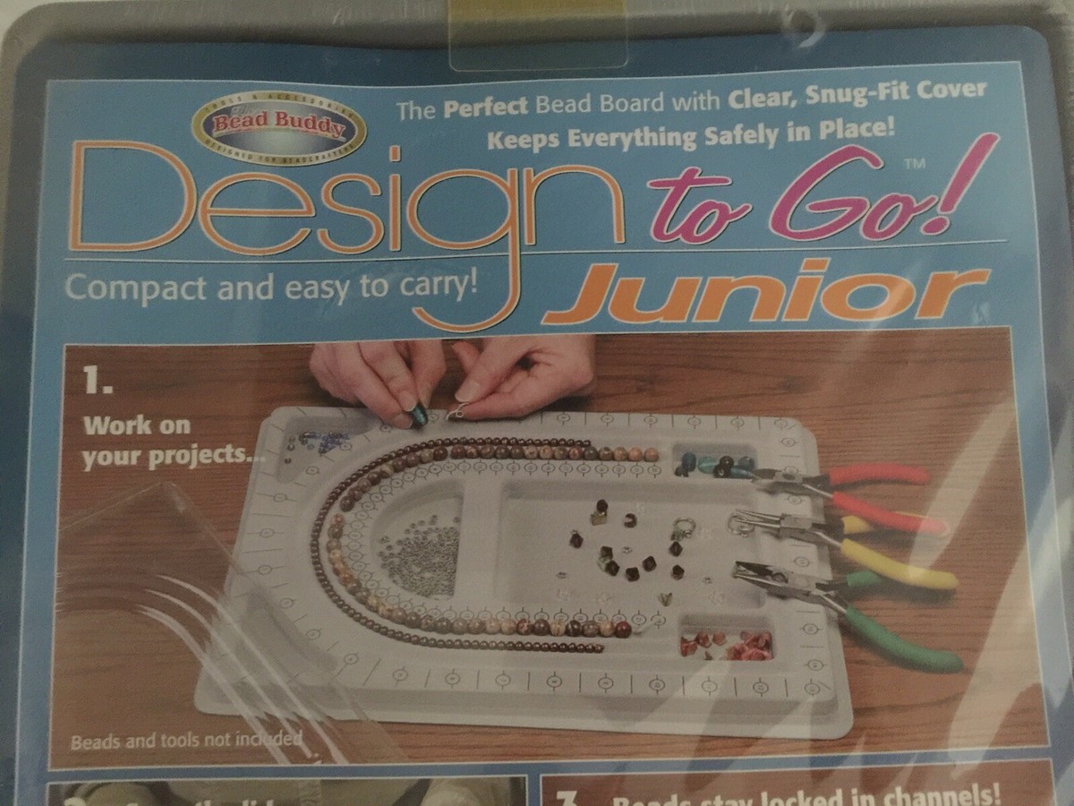 ❤️Bead Buddy Design To Go Junior Bead Board Clear Snug Fit Cover Compact NIP