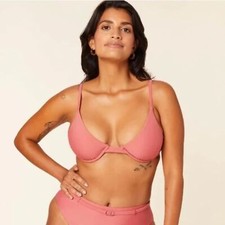 Andie The Sicily Bikini Top in Punch Size S NWT
