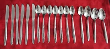 Mar-Crest Citation Stainless Atomic Starburst Silverware 17pc Vintage