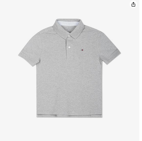 TOMMY HILFIGER Polo Shirt Flag Logo Big Boys Size M L XL Red Blue Navy Orange SS - Picture 17 of 19