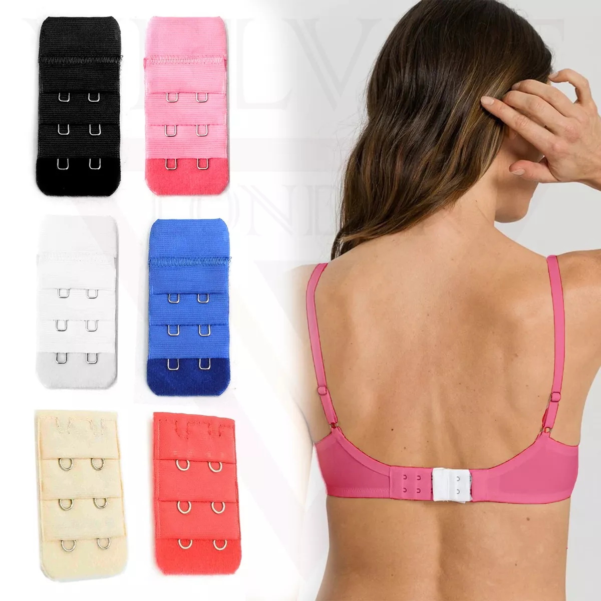 6 Pcs Bra Strap Extender 2 Hooks Soft and Comfortable For Women Bra  Extensions