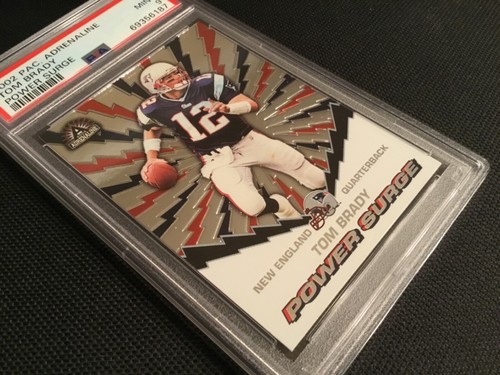 Tom Brady 2002 Pacific Adrenaline Power Surge #6 New England Patriots PSA 9 - Picture 4 of 6