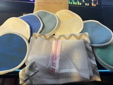 14 Bamboo Nursing Breast Nipple Pads Washable Pads with Wash Bag Leak-Proof