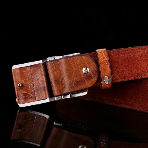 Herren Leder Gürtel Herrengürtel Gürtelschnalle Echt Ledergürtel AUTOMATIK NEU - Bild 9 von 27