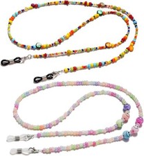 LANG XUAN Eyeglass Chains for Women Beaded Glasses Chain Acrylic Eye Style 7