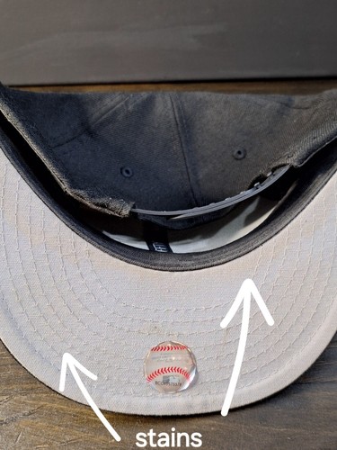 New Era New York Yankees Subway Series 9FIFTY Black Snapback Cap/Hat 100% Wool - Picture 11 of 11