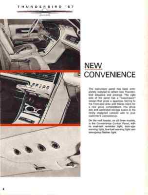 A4 Print 1967 Thunderbird Key Features 04