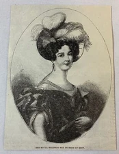 1877 magazine engraving~ HER ROYAL HIGHNESS THE DUCHESS OF KENT