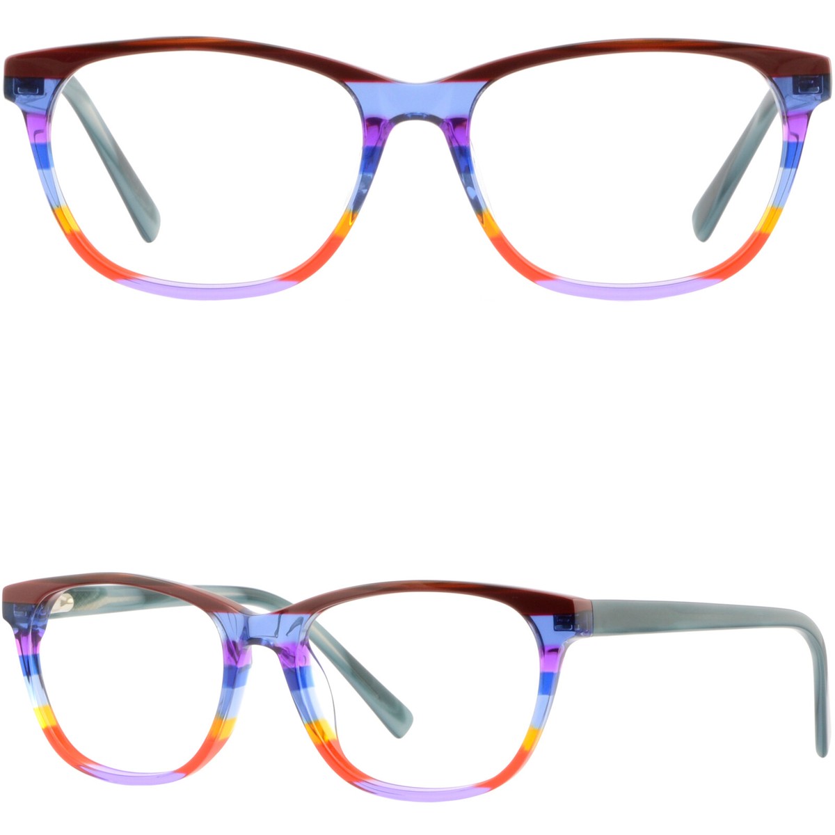 Light Women's Frame Acetate Rectangular Plastic Glasses Spring