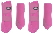 Horse Protective Sport Boots - Pink- Fronts Only OR Complete Set/4- 3 Sz