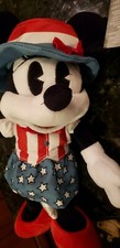 New Disney Parks Minnie Mouse Americana Exclusive Plush Doll 11" NWT