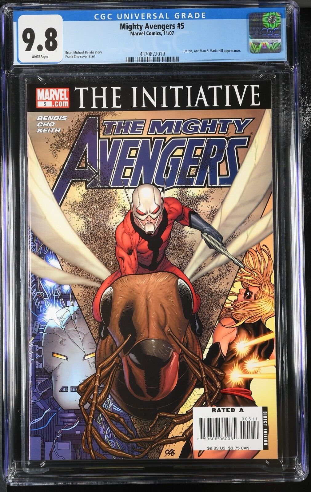 MIGHTY AVENGERS #5 (11/07) ~ CGC 9.8 ~ WHITE PAGES ~ MARVEL COMICS ~ ULTRON APP