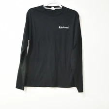 Port and Company Mens Black T-Shirt Graphic Giving Heart Campaign Long Sleeve M