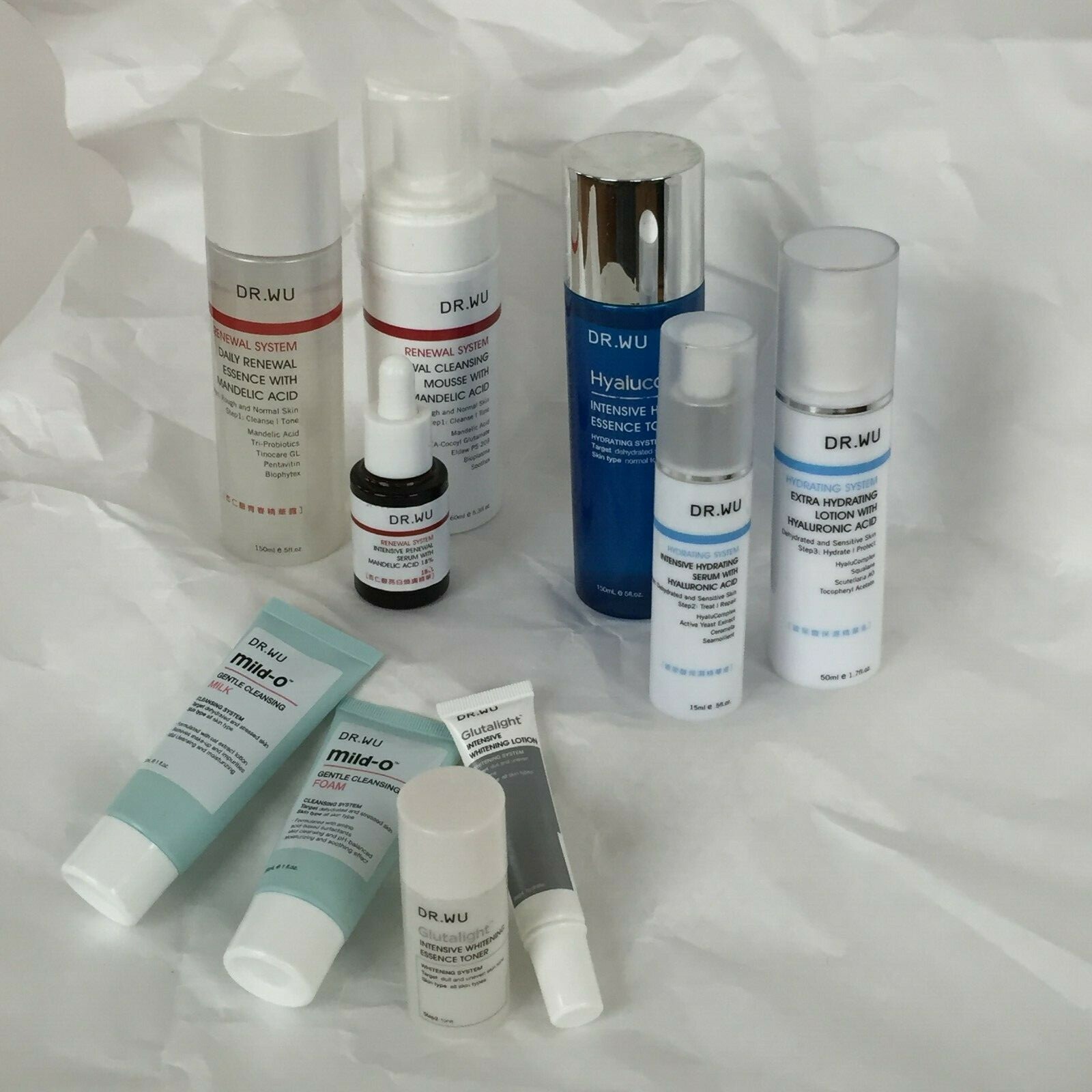 Dr. Wu Skincare Set (Hydrating System, Renewal System, Cleansing, Whitening)