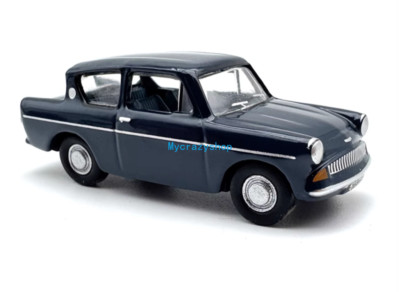 CR 1:76 Blue Anglia Ambassador Classic Sports Model Diecast Metal Car