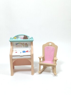 Fisher Price Loving Family Dollhouse Child Art Desk Rocking