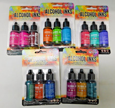 Tim Holtz 3 Pack Of Alcohol Inks Lot Of 5 Packs 15 inks Lot B