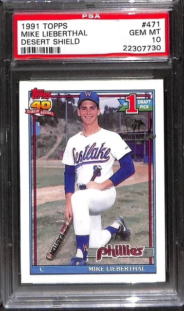 1991 Topps Operation Desert Shield Mike Lieberthal #471 Rookie Phillies PSA 10
