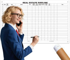 Large Dry Erase Real Estate Whiteboard Poster,36 By 24 Inch Erasable Real Estate
