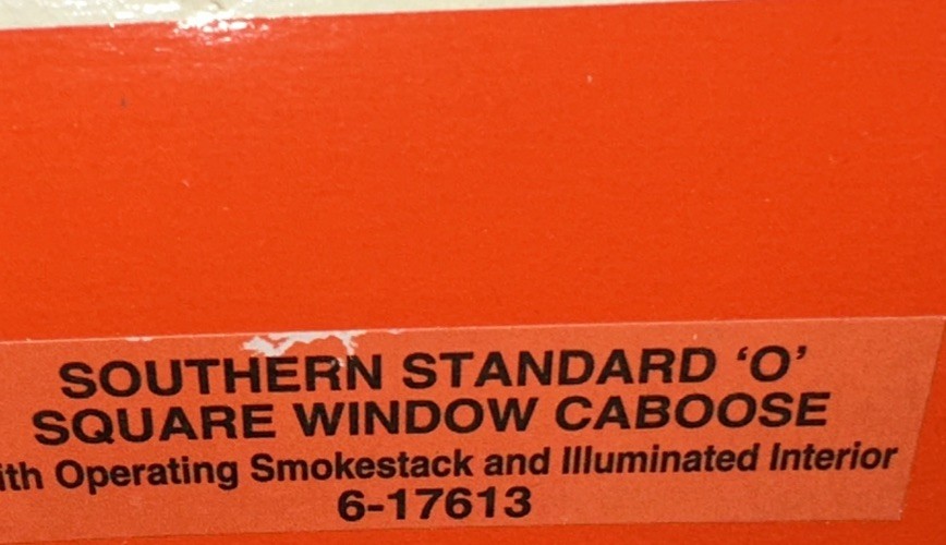 Lionel 6-17613 SOUTHERN Steelside Square Window SMOKING Caboose  #7613 O-Gauge
