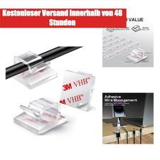 KGROTE 100 St&uuml;ck Kabelhalter selbstklebend Kabelclips Kabelmanagement
