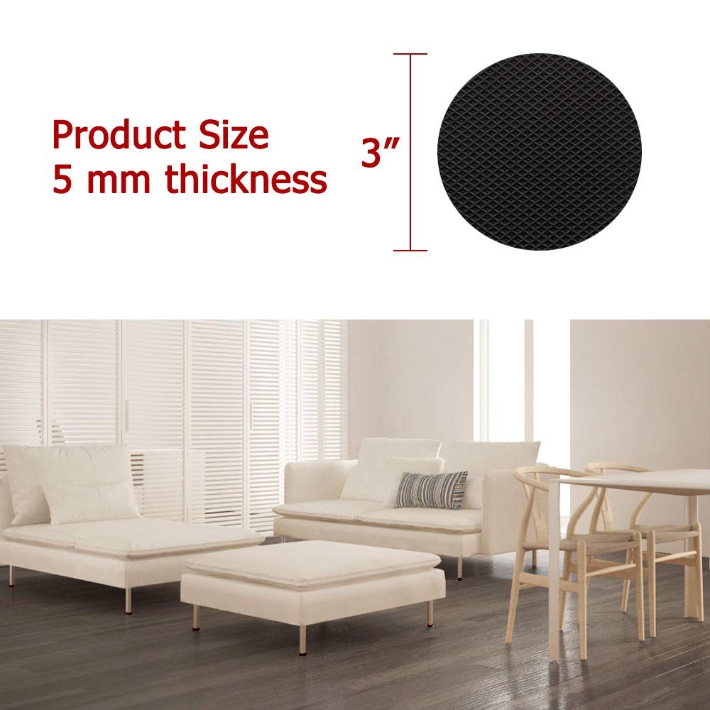 Yelanon Non Slip Furniture Pads -16pcs 3 Furniture Grippers, Non Skid for Fur...