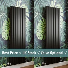 Vertical Radiator 1600 Black Flat Panel Central Heating Tall Upright Rads Double