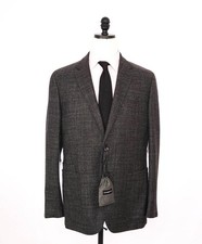 3,695 ZEGNA - Dark Gray Wool/Silk Sport Coat - 44R