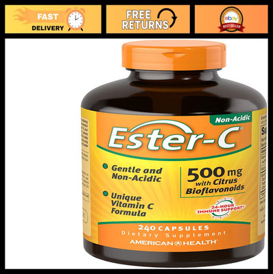 High-Potency Ester-C 500mg with Citrus Bioflavonoids, 240 Capsules - 2 Pack