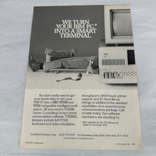 Coefficient Systems VTERM IBM PC Smart Terminal DEC VT100 VT52 1983 Vintage Ad