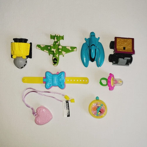 McDonald's 1995 Polly Pocket Attack Pack set of 8 - have wear (see photos)