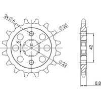 Ritzel P520 - Z15 (DIS.20401) Honda 250 CB N / ND 81/82