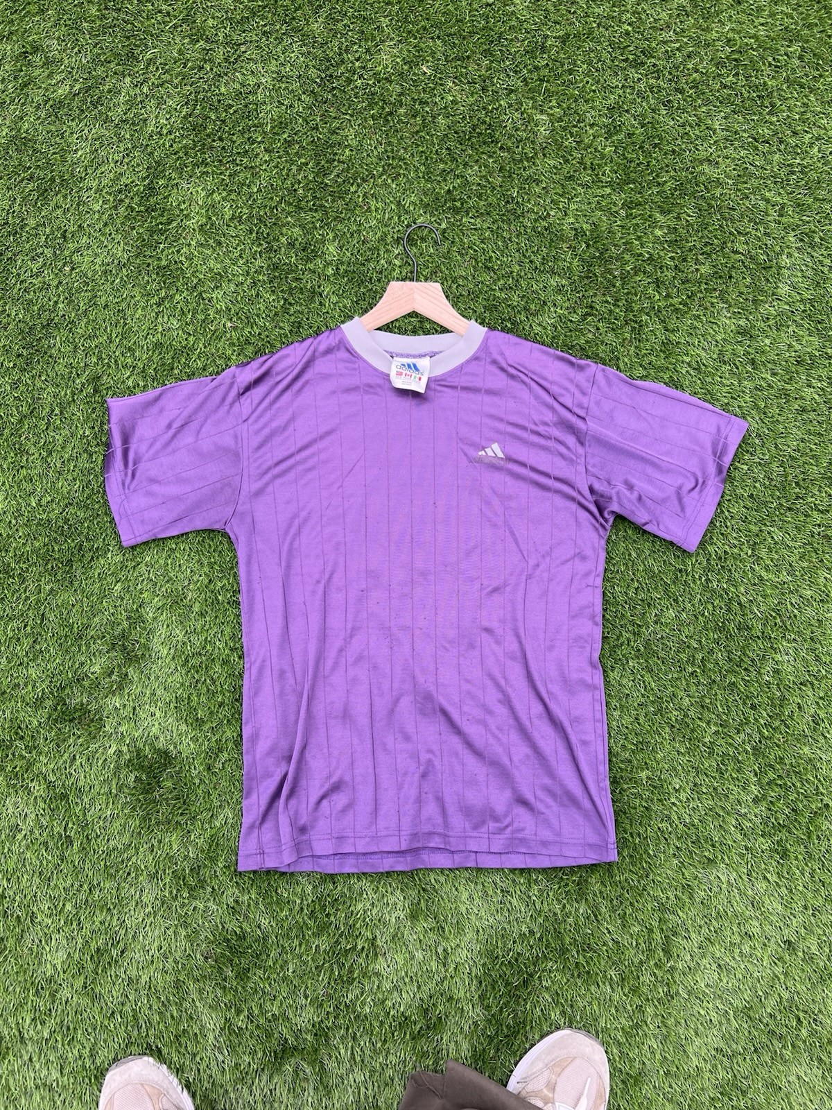 Vtg Adidas Soccer Futbol Purple Nylon Jersey Sz Medium Fits Small 90s 2000 World