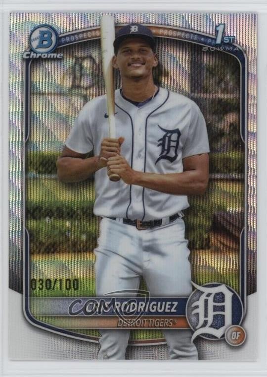 2025 Bowman Chrome Prospects Wave Refractor 30/100 Cris Rodriguez #BCP-250