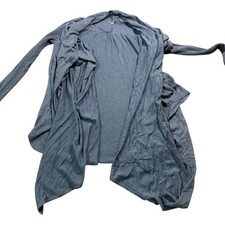 Lululemon Wrap It Up Reversible Knit Cardigan Long Sleeve Gray Blue Layering