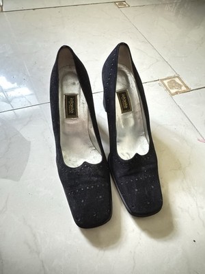 Istante By Versace Black High Heels Size 9 Vintage Used