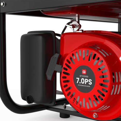 Stromgenerator Generator Benzin Notstromaggregat Stromerzeuger 2.2kW 4-Takt 7PS - Bild 7 von 8