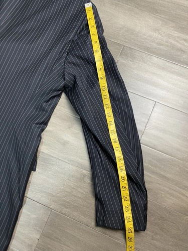 Polo Ralph Lauren Mens Wool Black Pinstripe 2 Piece Suit Size 40L Pants 32x34 - Picture 11 of 16