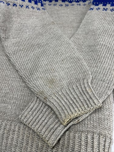 Marius Sportsmodes Marius & Stein Eriksen Oslo-Norway Wool Sweater Gray M/L READ - Picture 8 of 10