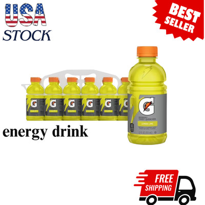 Gatorade Thirst Quencher Lemon Lime Sports DrinksGat, 12 fl oz, 12 Count Bottles