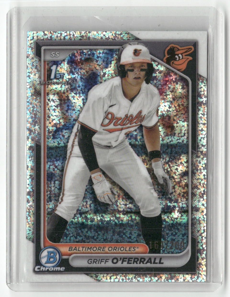 2024 Bowman Draft #BDC-21 Griff O'Ferrall Chrome Sparkles Refractor #/200