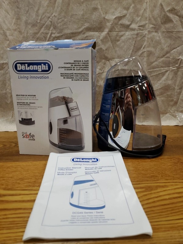 DeLonghi Burr Coffee Grinder DCG49 Dual Safe System - Brand New (Open Box)