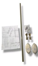Ginger Cassandra 32" Towel Bar Polished Brass Bathroom Holder NEW Vintage NOS