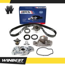 Fit 94-95 Honda Civic Del Sol 1.6l Timing Belt Kit Oil Water Pump Thermostat