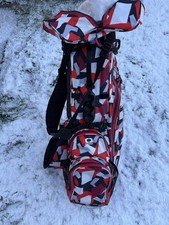 Ogio All Elements Silencer Golf Stand Bag In Red Geo Fast Pattern