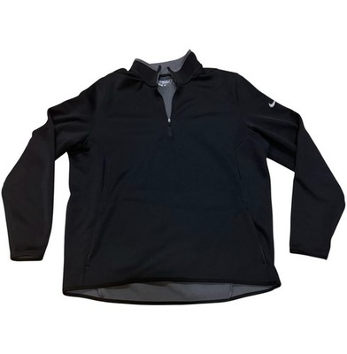Nike Golf Tour Performance 1/4 Zip Pullover Therma-Fit Jacket Black Men s Sz XL